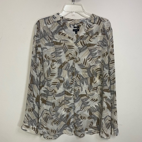 Talbots, long-sleeved silk blouse, Size XL - Picture 4 of 11